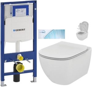 GEBERIT Duofix bez tlačítka + WC Ideal Standard Tesi se sedátkem SoftClose