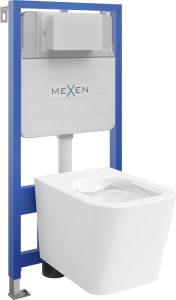 MEXEN/S WC předstěnová instalační sada Fenix Slim s mísou WC Teo