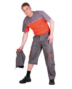 Cerva DESMAN 2v1 Kalhoty pracovní do pasu šedá/oranžová 46