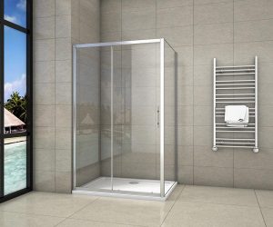 H K Obdélníkový sprchový kout SYMPHONY 140x80 cm s posuvnými dveřmi včetně sprchové vaničky z litého mramoru