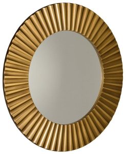 SAPHO PRIDE kulaté zrcadlo v dřevěném rámu ø 90cm
