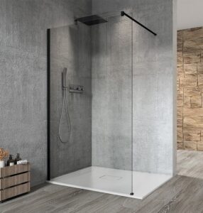 GELCO VARIO BLACK jednodílná sprchová zástěna k instalaci ke stěně