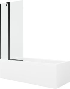 MEXEN/S Cubik obdélníková vana 150 x 70 cm s panelem + vanová zástěna 80 cm