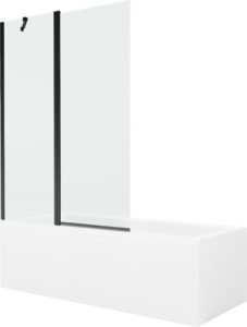 MEXEN/S Cubik obdélníková vana 150 x 70 cm s panelem + vanová zástěna 120 cm