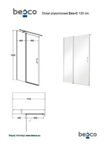HOPA Bezrámové sprchové dveře EXO-C BARVA rámu Chrom/Leštěný hliník (ALU)