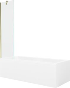MEXEN/S Cubik obdélníková vana 160 x 70 cm s panelem + vanová zástěna 50 cm