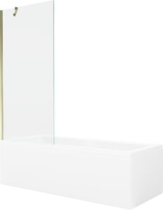 MEXEN/S Cubik obdélníková vana 160 x 70 cm s panelem + vanová zástěna 80 cm