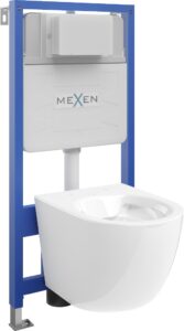 MEXEN/S WC předstěnová instalační sada Fenix Slim s mísou WC Lena