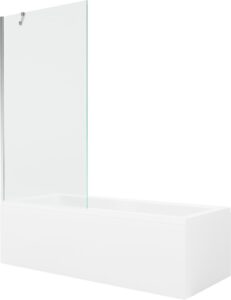 MEXEN/S Cubik obdélníková vana 150 x 70 cm s panelem + vanová zástěna 90 cm