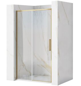 REA Posuvné sprchové dveře Rapid Slide 120 zlatá kartáčovaná REA-K4709