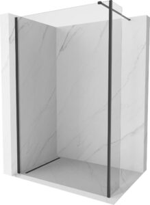 MEXEN/S Kioto Sprchová zástěna WALK-IN 95 x 40 cm, transparent, černá 800-095-212-70-00-040